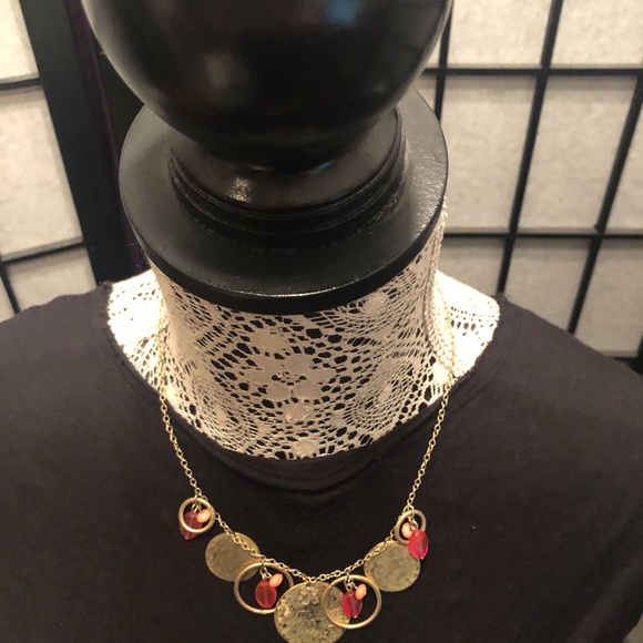 NY & Company Pink and Gold Necklace - Picture 3 of 4